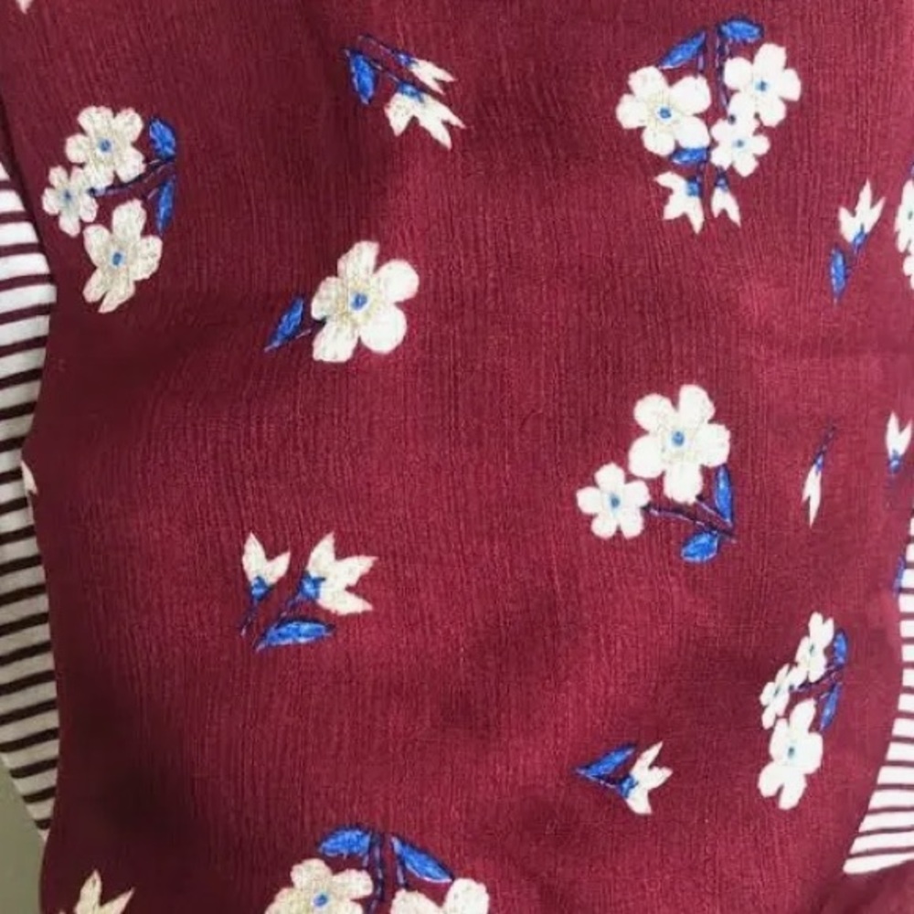 Maeve by Anthropologie Floral Stripe Top - Picture 5 of 9